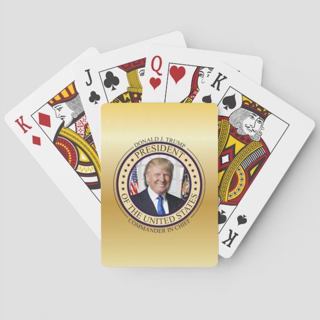 DONALD TRUMP COMMANDER IN CHIEF GULD PRESIDENTIAL CASINOKORT (Baksidan)