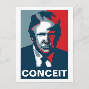 Donald Trump CONCEIT Vykort