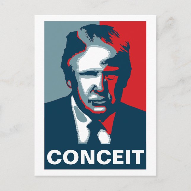 Donald Trump CONCEIT Vykort (Framsida)
