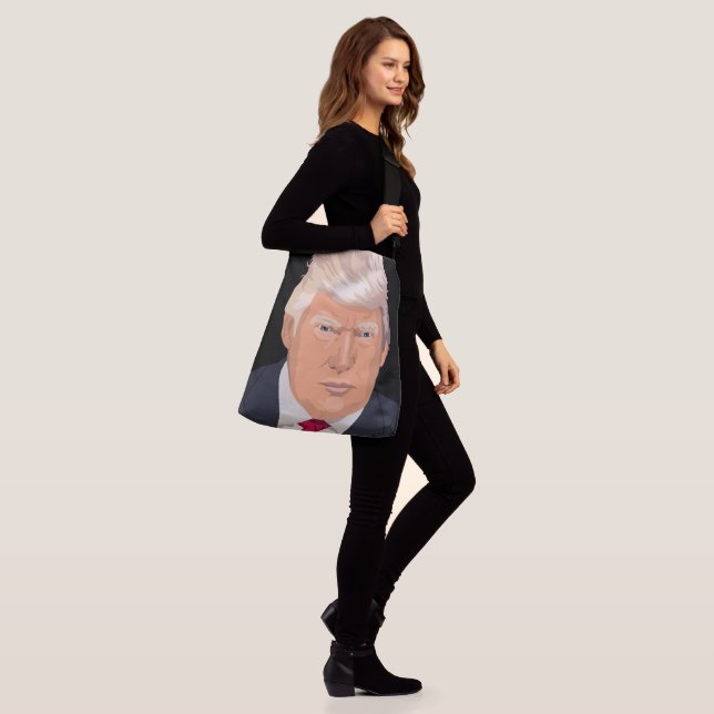 DONALD TRUMP CROSS BODY DESIGNERVÄSKA AXELVÄSKA (På modell)