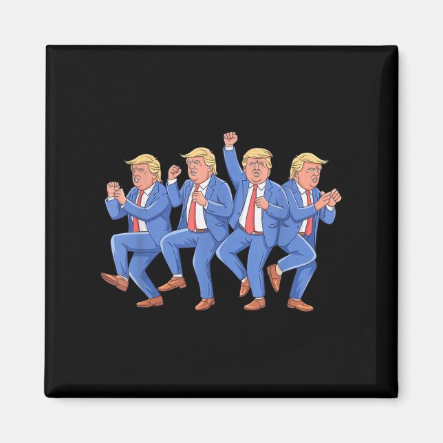 Donald Trump Dance 4:e juli Trump 2025 Magnet (Framsidan)