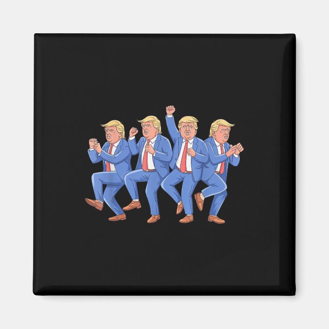 Donald Trump Dance 4:e juli Trump 2025 Magnet (Framsidan)