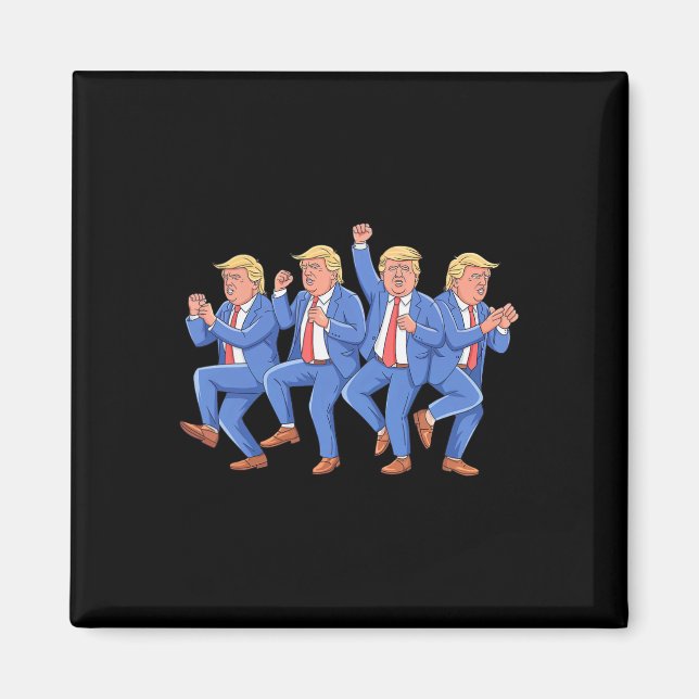 Donald Trump Dance 4:e juli Trump 2025 Magnet (Framsidan)
