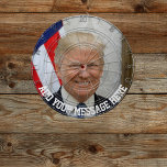 Donald Trump Darttavla<br><div class="desc">Byrket har en bild av Donald Trump. Lägg till ditt lustiga textmeddelande och ha roligt under valet i USA.</div>
