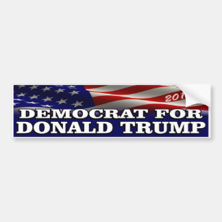 Donald Trump demokrat 2016 Bildekal