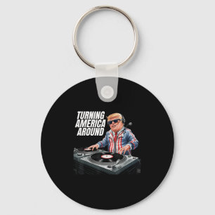Donald Trump Dj Turning America Around President 2 Nyckelring
