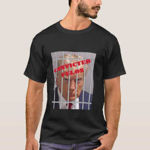 Donald Trump dömde Felon bakom Pub Long Slee T Shirt