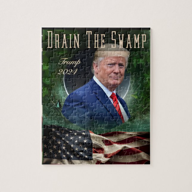 Donald Trump Drain the Swamp MAGA 2024 puzzle Pussel (Vertikal)