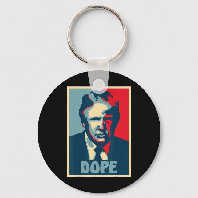 Donald Trump Drogval Val Kul President USA  Nyckelring (Framsida)