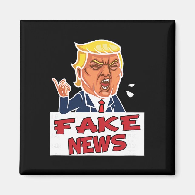 Donald Trump Du Är Fake News  Magnet (Framsidan)