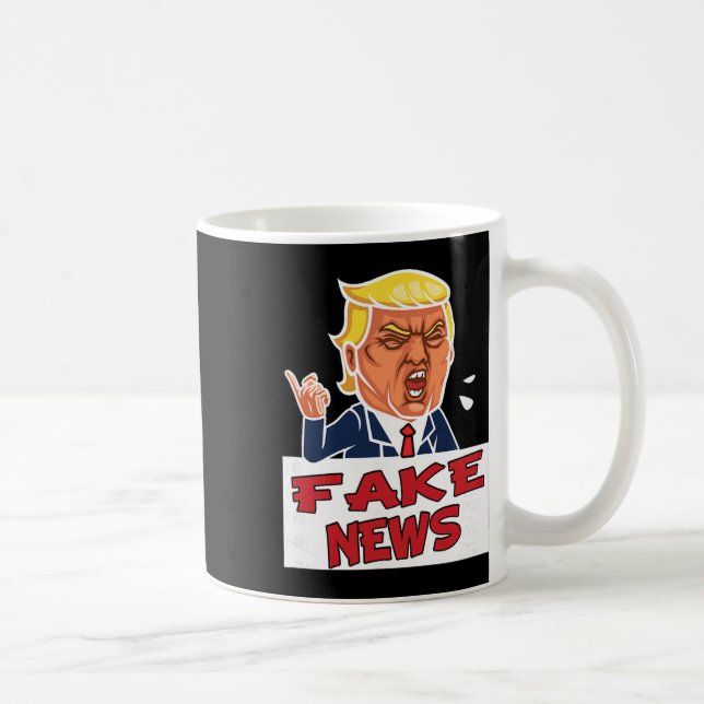 Donald Trump Du Är Falska Nyheter  Kaffemugg (Höger)