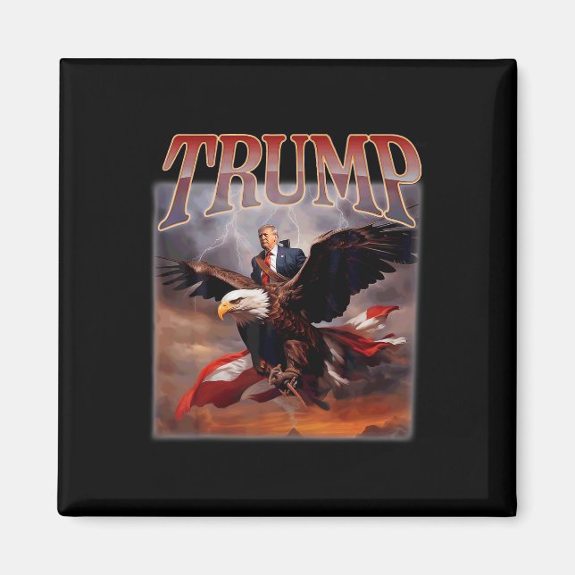Donald Trump Eagle Usa President 2024 Ta Amerika Magnet (Framsidan)