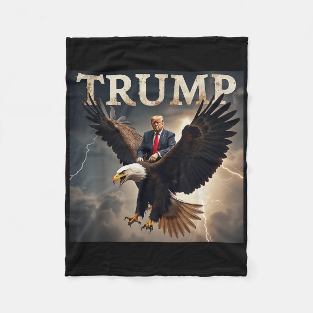 Donald Trump Eagle USA:s president Amerika Fleecefilt (Framsidan)