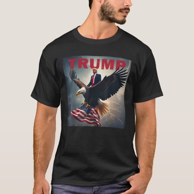 Donald Trump Eagle USA:s president Amerika T Shirt (Framsida)
