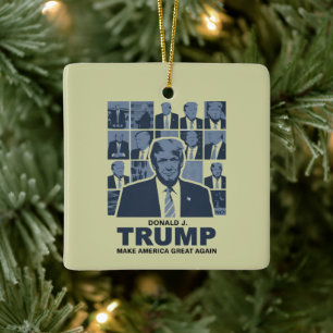 DONALD TRUMP ERA JULGRANSPRYDNAD KERAMIK