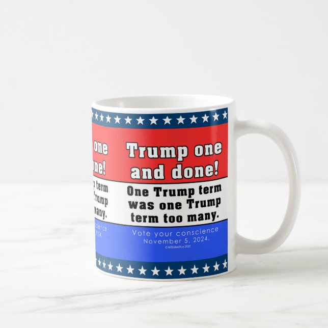Donald Trump ett och klart! Mugg (Höger)