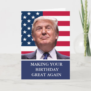 Donald Trump Fake News Birday Card Kort