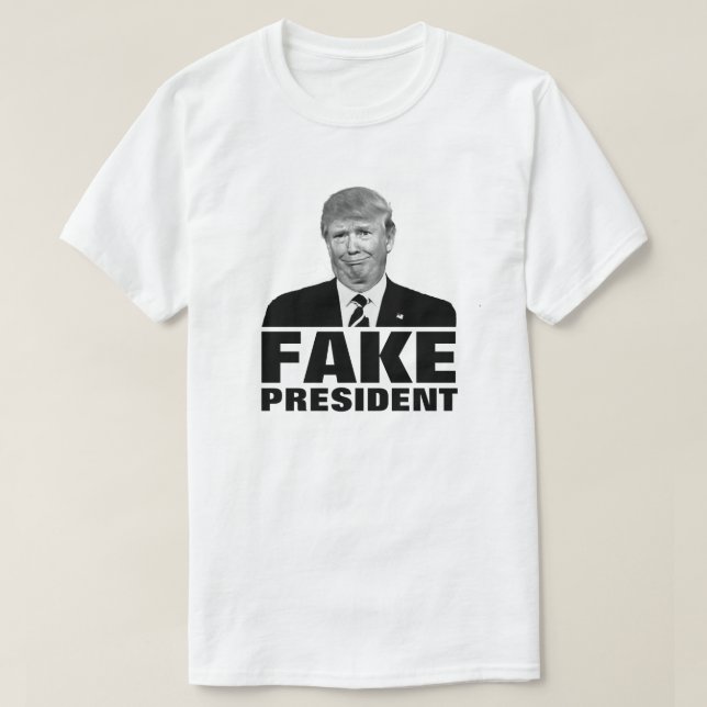 Donald Trump ’FAKE PRESIDENT’ for Light Färg T-shirt (Design framsida)