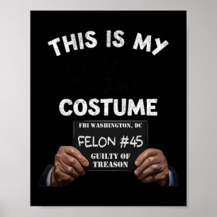 Donald Trump Fängelset Halloween-kostym Poster