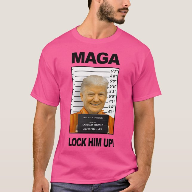 Donald Trump-fängelset Mugshot Moron 45 T Shirt (Framsida)