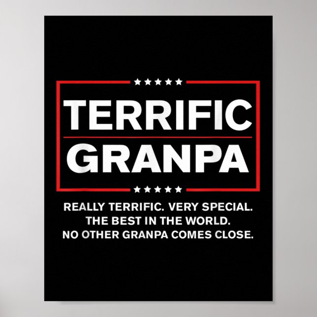 Donald Trump Fars dag Gift for Granpa Funny Cam Poster (Framsidan)