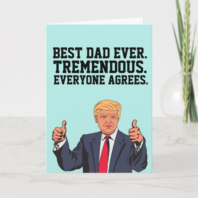 DONALD TRUMP FARS DAG GREETING CARDS KORT (Framsida)