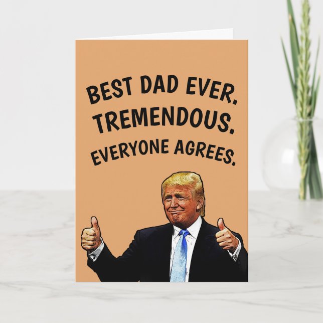 DONALD TRUMP FARS DAG TREMENDOUS CARDS KORT (Framsida)