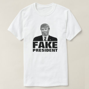 Donald Trump "FEJKAR PRESIDENT" för ljusa färger T-shirt