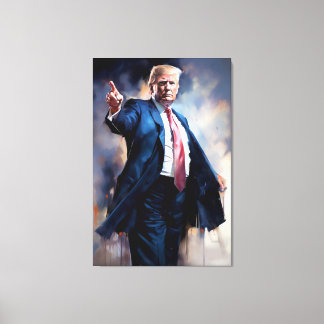 Donald Trump FFFA [Berömd Figurer Fine Art] Canvastryck