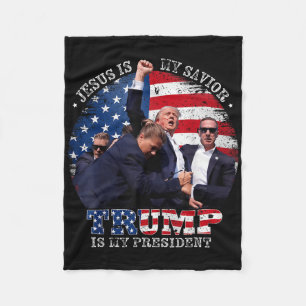 Donald Trump Fig Jesus är min själ. Fleecefilt