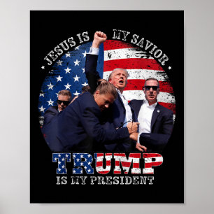 Donald Trump Fig Jesus är min själ. Poster