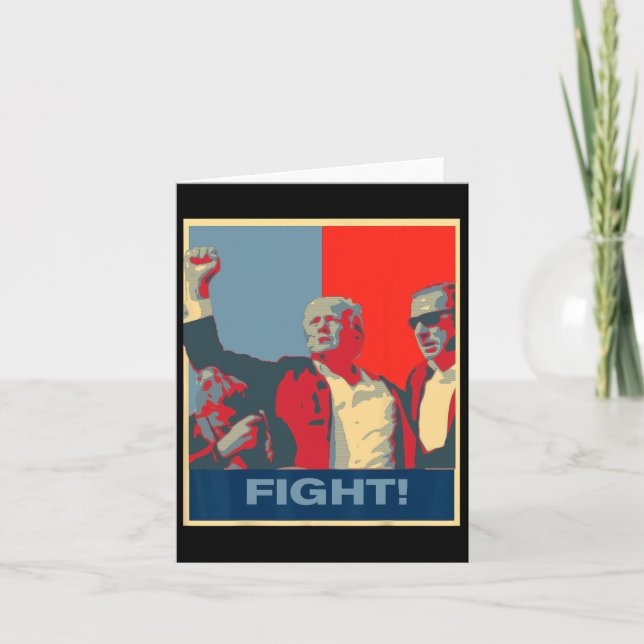 Donald Trump Fight Artwork stand Strong USA Kort (Framsida)