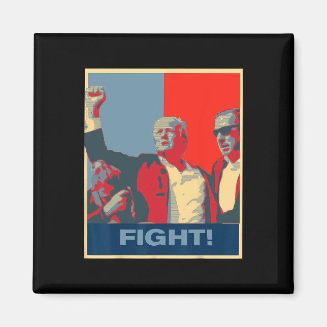 Donald Trump Fight Artwork stand Strong USA Magnet (Framsidan)