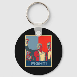 Donald Trump Fight Artwork stand Strong USA Nyckelring