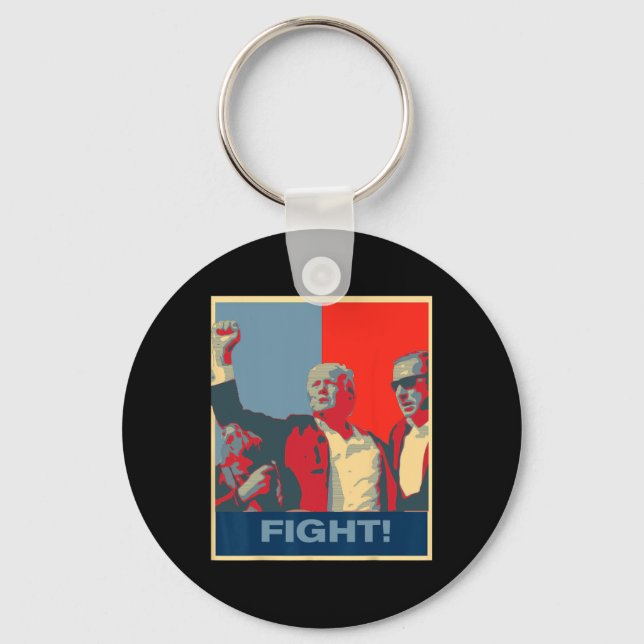 Donald Trump Fight Artwork stand Strong USA Nyckelring (Framsida)