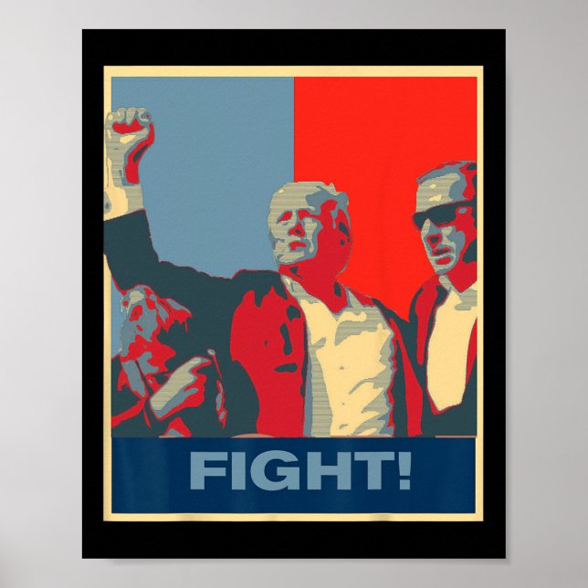 Donald Trump Fight Artwork stand Strong USA Poster (Framsidan)