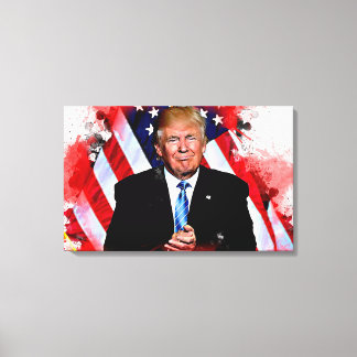 Donald Trump Firande Painting Canvastryck