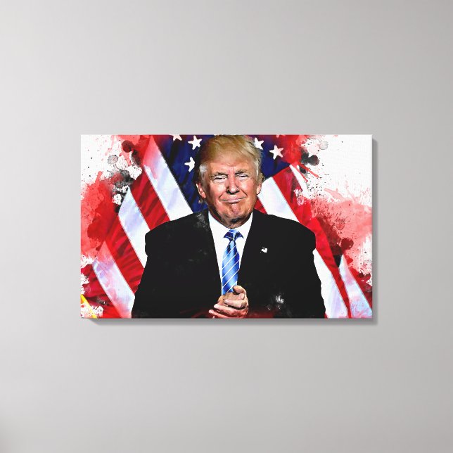 Donald Trump Firande Painting Canvastryck (Framsida)