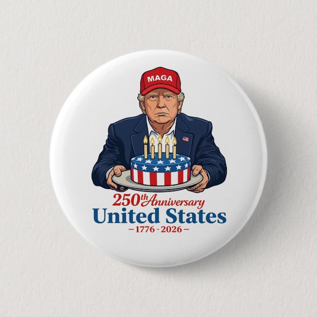 Donald Trump firar Amerikas 250-årsdag USA Knapp (Framsida)