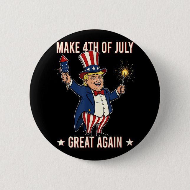 Donald Trump Fireworks gör 4:e juli Underbar Agai Knapp (Framsida)