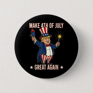 Donald Trump Fireworks gör 4:e juli Underbar Agai Knapp