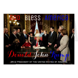 Donald Trump First Day som USA:s president Hälsningskort