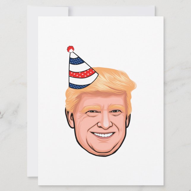 DONALD TRUMP FÖDELSEDAG KORT (Framsida)