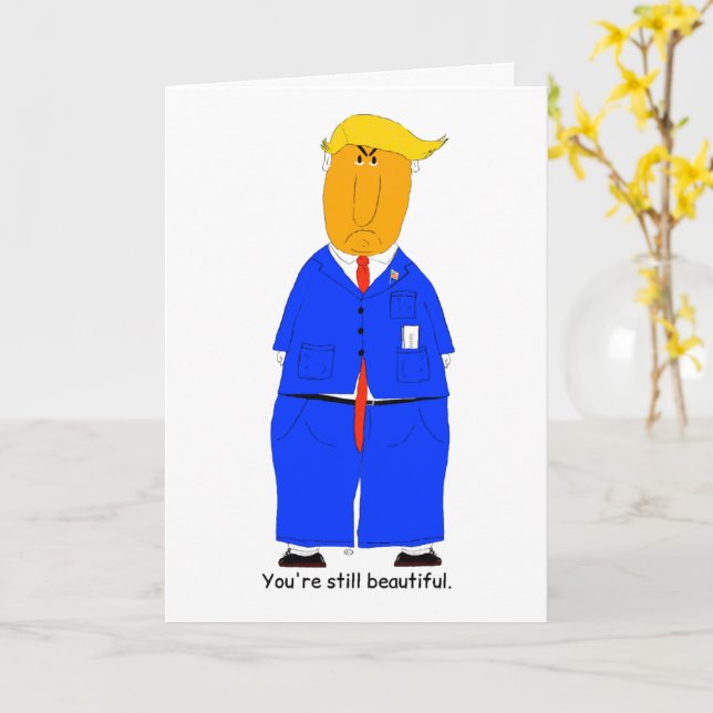 Donald Trump födelsedagskort  Kort (Gul blomma)