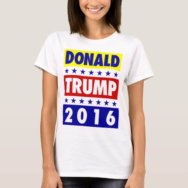 Donald Trump för kvinna för president 2016 T-shirt (Framsida)