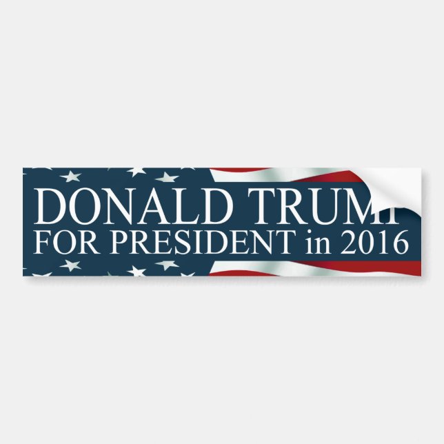 Donald Trump för president 2016 Bildekal (Framsidan)