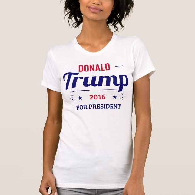 Donald Trump för president 2016 Tee (Framsida)