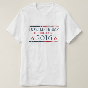Donald Trump för president 2016 USA flagga T Shirt
