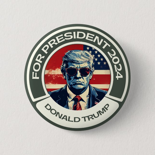 Donald Trump för president 2024 Knapp (Framsida)