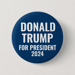 Donald Trump för president 2024 Pinback Button Knapp